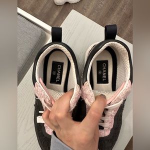 Chanel tweed sneakers